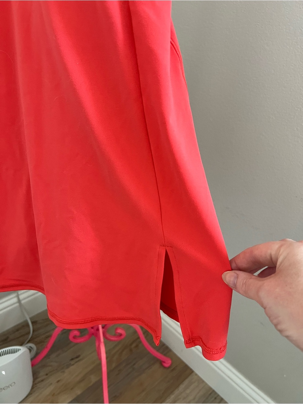 Aerie Coral Athletic Dress with White Edging - Picture 2 of 6